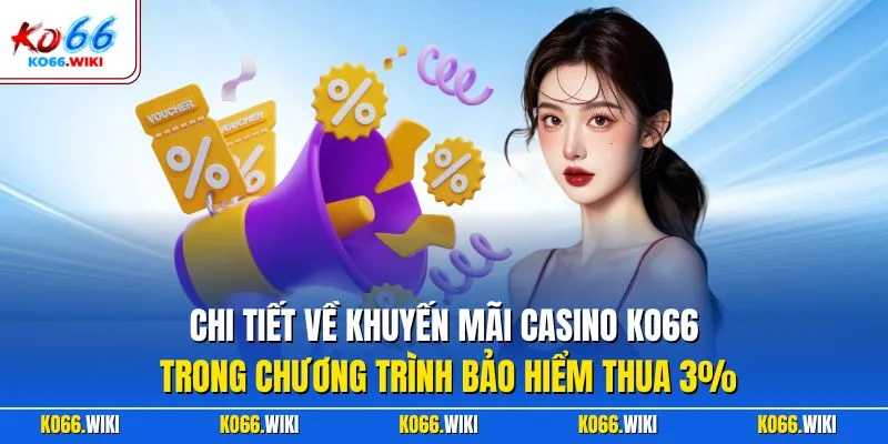 Chi tiết về khuyến mãi casino KO66 trong chương trình bảo hiểm thua 3%