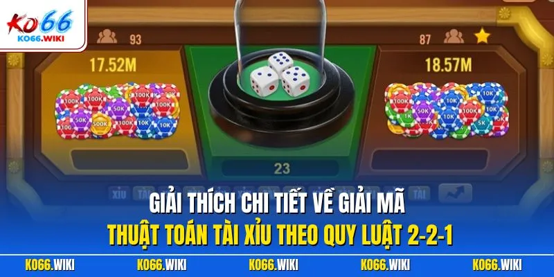 Giải thích chi tiết về giải mã thuật toán tài xỉu theo quy luật 2-2-1