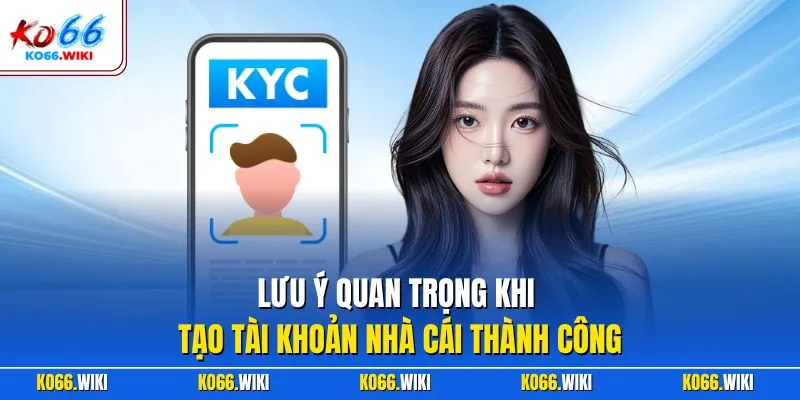 Lưu ý quan trọng khi tạo tài khoản nhà cái thành công